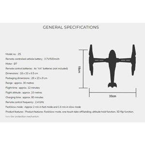 کوادکوپتر کنترلی و تاشو سایما مدل Syma Z5_اسباب بازی