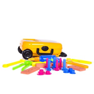 اسباب بازی ابزار چمدان چرخ دار درج توی Dorj Toy