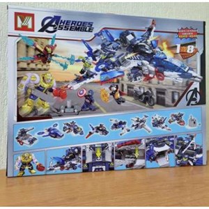 لگو مارول جت اونجرز 667 تکه به همراه 5 اکشن فیگور مدل Avenger Superhero MG301_اسباب بازی