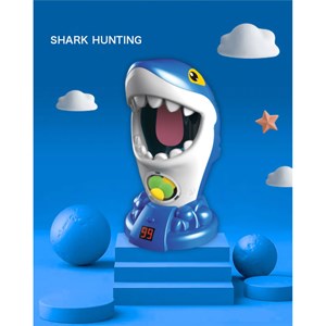 تفنگ اسباب بازی تیر توپی به همراه کوسه گرسنه مدل Shark air shooting foam ball target toys kids popper guns_اسباب بازی
