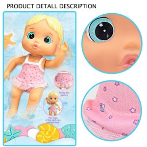 عروسک دختر شناگر 33 سانتی متری Swimming Doll -اسباب بازی