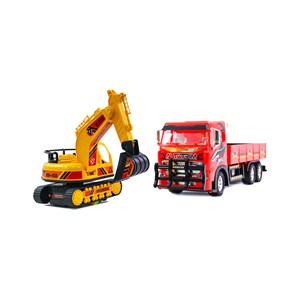 اسباب بازی کامیون حمل بیل مکانیکی درج توی Dorj Toy