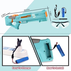 تفنگ اسباب بازی آب پاش بزرگ شارژی مدل Electric Water Gun Automatic_اسباب بازی