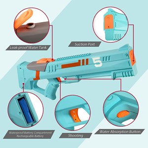 تفنگ اسباب بازی آب پاش بزرگ شارژی مدل Electric Water Gun Automatic_اسباب بازی