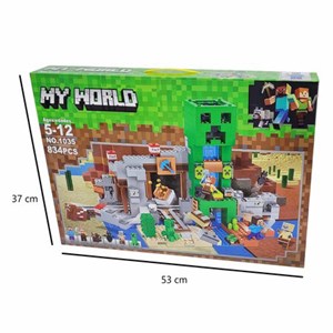 لگو ماینکرافت حمله به روستاییان 834 قطعه مدل My World Minecraft 1035_اسباب بازی