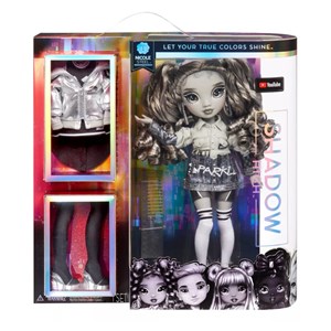 عروسک رنگین کمانی Shadow High سری 1 مدل MGA - Rainbow High - Shadow High - Series 1 - Nicole Steel_اسباب بازی