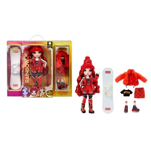 عروسک رنگین کمانی Rainbow High سری 1 تعطیلات زمستانی مدل MGA - Rainbow High - Winter Break Fashion Doll - Ruby Anderson with Accessories_اسباب بازی