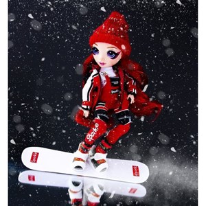 عروسک رنگین کمانی Rainbow High سری 1 تعطیلات زمستانی مدل MGA - Rainbow High - Winter Break Fashion Doll - Ruby Anderson with Accessories_اسباب بازی