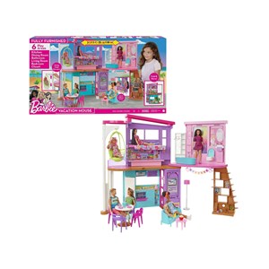 ست خانه عروسکی تعطیلات به همراه 30 اکسسوری مدل Mattel - Dolls - Barbie Vacation House Playset with 30 Pieces_اسباب بازی
