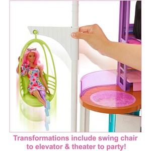 ست خانه عروسکی تعطیلات به همراه 30 اکسسوری مدل Mattel - Dolls - Barbie Vacation House Playset with 30 Pieces_اسباب بازی