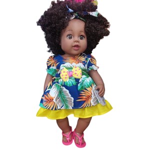 عروسک دختر آفریقایی موفرفری سایز بزرگ مدل BIG SIZE Black Doll African Girl_اسباب بازی