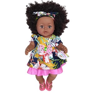 عروسک دختر آفریقایی موفرفری سایز بزرگ مدل BIG SIZE Black Doll African Girl_اسباب بازی