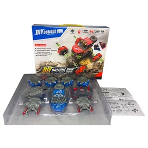 ماشین کنترلی شارژی پیچ و مهره ای آفرود آبی مقیاس 1:20 مدل Zhengguang Diy Oblique Run_اسباب بازی