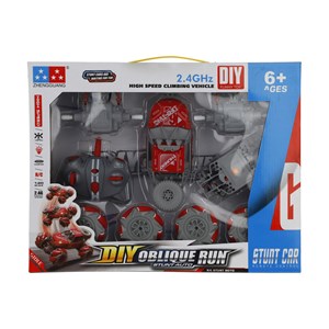 ماشین کنترلی شارژی پیچ و مهره ای آفرود قرمز مقیاس 1:20 مدل Zhengguang Diy Oblique Run_اسباب بازی