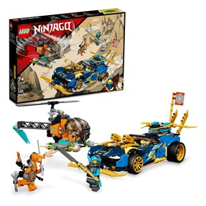 لگو نینجاگو ماشین مسابقه EVO جی و نیا 536 قطعه مدل Lego Ninjago - Jay and Nya’s Race Car EVO - 71776 Building Kit_اسباب بازی
