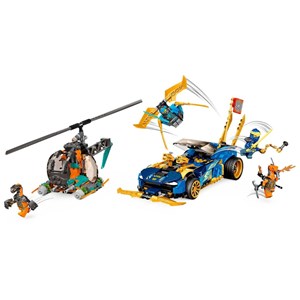 لگو نینجاگو ماشین مسابقه EVO جی و نیا 536 قطعه مدل Lego Ninjago - Jay and Nya’s Race Car EVO - 71776 Building Kit_اسباب بازی