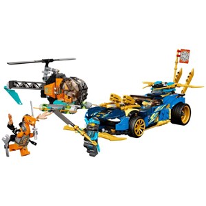 لگو نینجاگو ماشین مسابقه EVO جی و نیا 536 قطعه مدل Lego Ninjago - Jay and Nya’s Race Car EVO - 71776 Building Kit_اسباب بازی