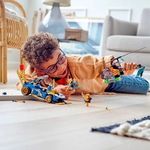 لگو نینجاگو ماشین مسابقه EVO جی و نیا 536 قطعه مدل Lego Ninjago - Jay and Nya’s Race Car EVO - 71776 Building Kit_اسباب بازی