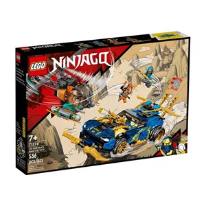 لگو نینجاگو ماشین مسابقه EVO جی و نیا 536 قطعه مدل Lego Ninjago - Jay and Nya’s Race Car EVO - 71776 Building Kit_اسباب بازی