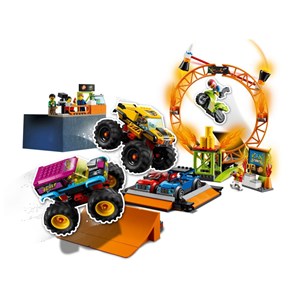 لگو سیتی بدلکاری ماشین آفرود و موتور 668 قطعه مدل Lego City - Stunt Show Arena - 60295 Building Kit_اسباب بازی