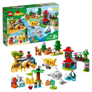 لگو دوپلو دنیای حیوانات 121 قطعه مدل Lego - Duplo - World Animals - 10907 Building Kit_اسباب بازی
