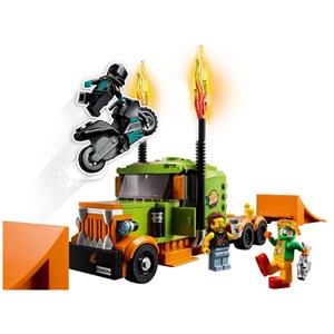 لگو سیتی کامیون نمایشی و بلدکاری 420 قطعه مدل Lego City - Stunt Show Truck - 60294 Building Kit_اسباب بازی