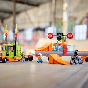 لگو سیتی کامیون نمایشی و بلدکاری 420 قطعه مدل Lego City - Stunt Show Truck - 60294 Building Kit_اسباب بازی