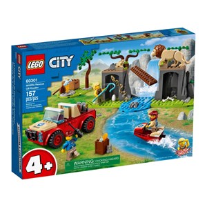 لگو سیتی ماشین آفرود نجات حیات وحش 157 قطعه مدل Lego City - Wildlife Rescue Off-Roader - 60301 Building Kit_اسباب بازی
