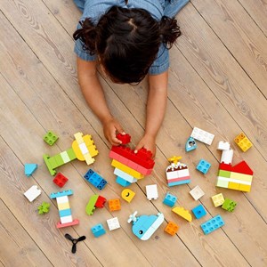 لگو دوپلو جعبه خلاقیت 80 قطعه مدل Lego Duplo - Heart Box - 10909 Building Kit_اسباب بازی