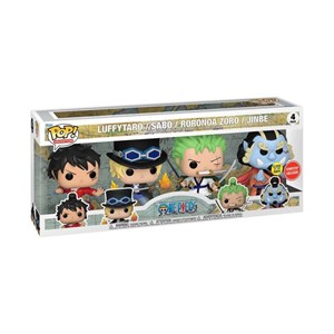 فیگورهای اسپشیال چهارتایی 9 سانتی فانکو پاپ وان پیس مدل Funko POP - Animation - One Piece - Luffytaro - Sabo - Roronoa Zoro - Jinbe - Exclusive_اسباب بازی