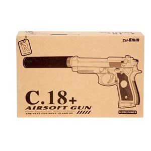 تفنگ اسباب بازی ساچمه ای کلت فلزی ایرسافت گان پلاس مدل 18.AIRSOFT GUN C_اسباب بازی