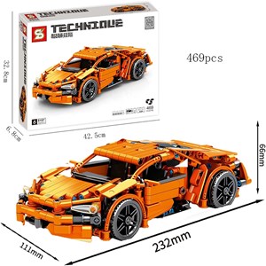لگو تکنیک ماشین اسپرت نارنجی 469 قطعه مدل Racing Vehicle Toy 8157_اسباب بازی
