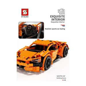 لگو تکنیک ماشین اسپرت نارنجی 469 قطعه مدل Racing Vehicle Toy 8157_اسباب بازی