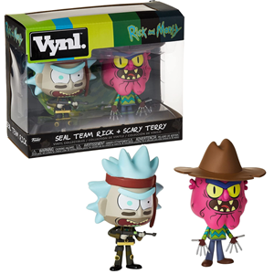 اکشن فیگور دو تایی 9 سانتی فانکو پاپ ریک و تری ترسناک مدل Funko POP - Vynl - Animation - Rick and Morty - Seal Team Rick Scary Terry _اسباب بازی