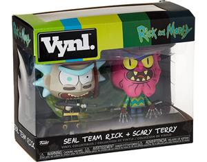 اکشن فیگور دو تایی 9 سانتی فانکو پاپ ریک و تری ترسناک مدل Funko POP - Vynl - Animation - Rick and Morty - Seal Team Rick Scary Terry _اسباب بازی
