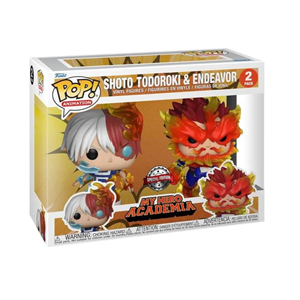 اکشن فیگور اسپشیال دو تایی 9 سانتی فانکو پاپ ایندوور و شوتو تودوروکی مدل Funko POP - Animation - My Hero Academia - Shoto Todoroki and Endeavor - Exclusive _اسباب بازی