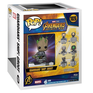 اکشن فیگور اسپشیال 9 سانتی فانکو پاپ گروت با سفینه نگهبانان مدل Funko POP - Marvel - Avengers Infinity War - Guardians Ship Groot - Bobble Head - Exclusive _اسباب بازی