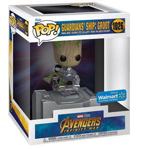 اکشن فیگور اسپشیال 9 سانتی فانکو پاپ گروت با سفینه نگهبانان مدل Funko POP - Marvel - Avengers Infinity War - Guardians Ship Groot - Bobble Head - Exclusive _اسباب بازی