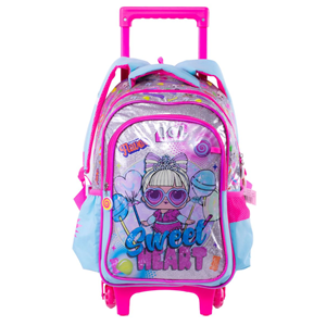 کوله پشتی چرخدار 40 سانتی LOL Surprise مدل Rainbow Max - Backpack - Trolly Bag - LOL Surprise - Sweet Heart _کیف مدرسه
