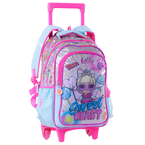 کوله پشتی چرخدار 40 سانتی LOL Surprise مدل Rainbow Max - Backpack - Trolly Bag - LOL Surprise - Sweet Heart _کیف مدرسه