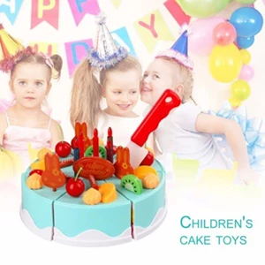 کیک تولد سنسور دار موزیکال آبی Birthday Cake_اسباب بازی