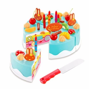 کیک تولد سنسور دار موزیکال آبی Birthday Cake_اسباب بازی