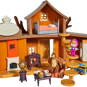 ست خانه‌ی بزرگ میشا به همراه فیگور ماشا و میشا مدل Simba - Masha And The Bear - Big Bear House _اسباب بازی
