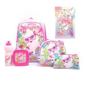 ست 12 در 1 کوله پشتی 46 سانتی LuLu Caty مدل Rainbow Max - Backpack - Promotion Items 12 in 1 - LuLu Caty _کیف مدرسه
