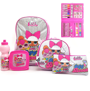 ست 45 در 1 کوله پشتی 46 سانتی مدل Rainbow Max - Backpack - Promotion Items 45 in 1 - LOL Surprise _کیف مدرسه