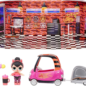 عروسک باکسی تعمیر گاه ماشین مدل MGA - LOL Surprise - Furniture B.B. Auto Shop with Spice Doll and 10+ Surprises _اسباب بازی