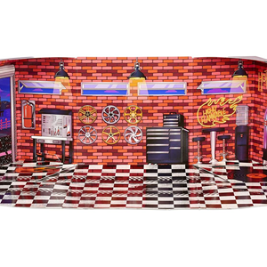 عروسک باکسی تعمیر گاه ماشین مدل MGA - LOL Surprise - Furniture B.B. Auto Shop with Spice Doll and 10+ Surprises _اسباب بازی