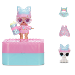 عروسک جعبه کادوی صورتی LOL Surprise سری Deluxe مدل MGA - LOL Surprise Deluxe Present Surprise - Pink _اسباب بازی