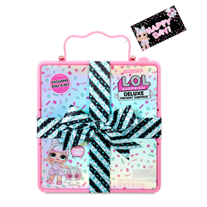 عروسک جعبه کادوی صورتی LOL Surprise سری Deluxe مدل MGA - LOL Surprise Deluxe Present Surprise - Pink _اسباب بازی