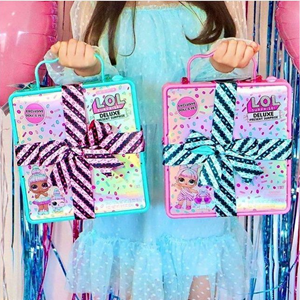 عروسک جعبه کادوی صورتی LOL Surprise سری Deluxe مدل MGA - LOL Surprise Deluxe Present Surprise - Pink _اسباب بازی